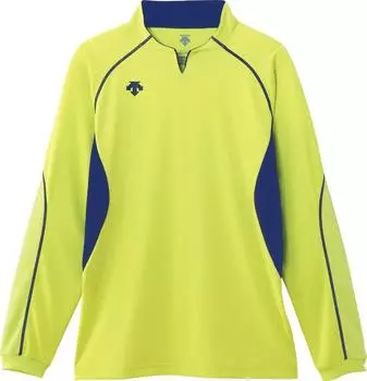 Volleyball Long Sleeve Game Shirt Sweat Absorbent Quick Drying Unisex Yellow Japan XO to Japanese Size [DESCENTE] DSS-4410 (Equivalent 3L)