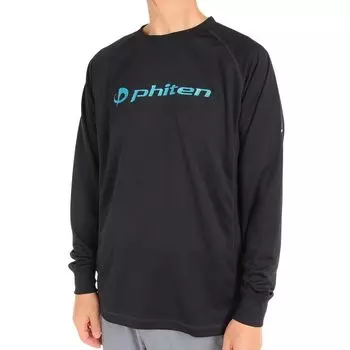 Volleyball Wear Long Sleeve 3121JG44400 Quick Dry x [Phiten] T-Shirt BK/SX (Black Saxophone/3L/Men s, Lady s)