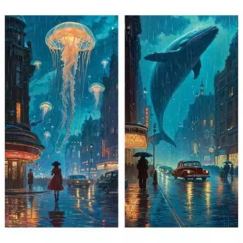 Vollstndiger Stickfaden aus ko-Baumwolle 11 CT Bedruckt Street View-Kreuzstich 1