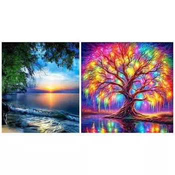 Vollstndiges Stickset из ko-Baumwolle 14-каратного золотого цвета Kreuzstich-Set im Querfor 2