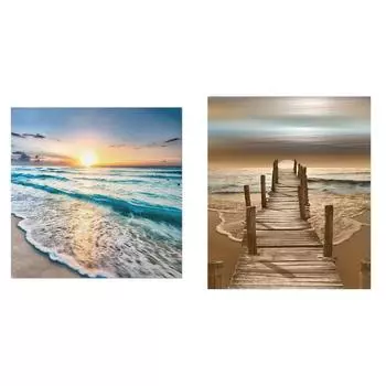 Vollstndigestickerei am Meer, Sonnenuntergang, Kreuzstich-Set, 11 CT gestempel