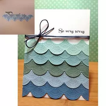 Волна из углеродистой стали, режущая матрица, бумажная ткань, скрапбукинг, инструмент «сделай сам», декор серебряный