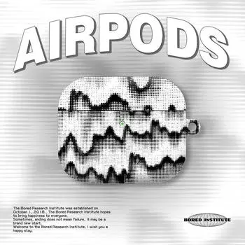 Волна Подходит для чехла для наушников Airpods 3-го поколения Airpodspro 2-го поколения/1-го поколения Защитный чехол Глянцевый жесткий чехол Airpods 4-го поколения Apple AirPods 4