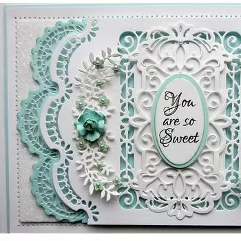 Волнистая кружевная рамка с краями, металлические трафареты для резки, трафарет для DIY, скрапбукинга, тиснения, украшения на день Святого Валентина, открытки, ремесла, высечки