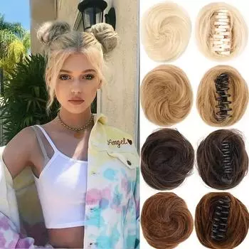 Волнистая кудрявая небрежная прическа с накладными волосами для женщин, пушистый парик с накладными волосами, синтетический парик с накладными волосами, подходящий для ежедневного использования и любого случая