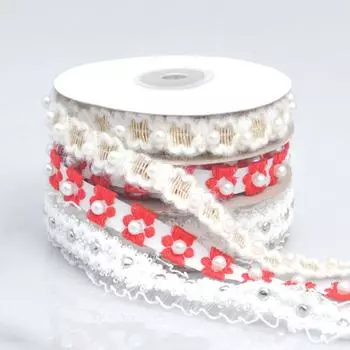 Волнистая лента, рождественская ручная работа, бант из ленты, ткань, небольшой аромат, головной убор, резинки для волос, кружевные аксессуары, элегантные товары для украшения дома 1cm*2.75m/1 roll