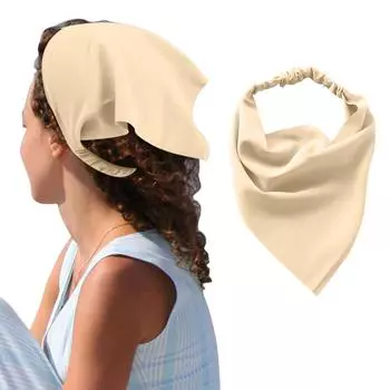 Волнистая повязка на голову Цветочная бандана для волос Головной платок Женская бандана с принтом Шарф для волос Треугольный головной платок с завязками Милая повязка на голову One Size