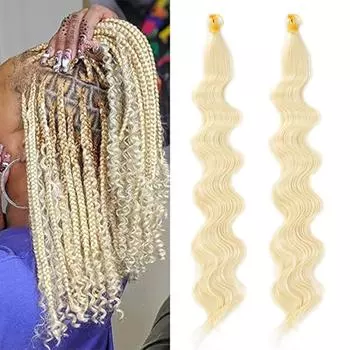 Волнистые плетенные крючком синтетические накладные парики для женщин, легко носить, термостойкие, для ежедневных встреч