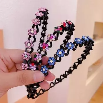 Волнистые повязки на голову для женщин, цветные нескользящие повязки для волос, для мытья лица, спортивные повязки на голову, аксессуары для волос синий