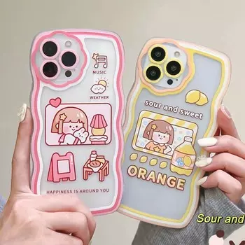 Волнистый чехол для Iphone Xr Xsmax 11 13 12 Pro Max X 7 8 Plus, противоударный чехол для телефона с изображением кролика и милой девушки, милый мультяшный чехол для телефона Conque for iphone 11PROMAX