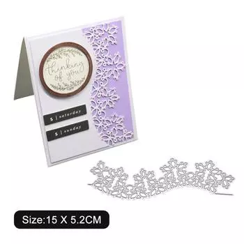 Волнообразная граница для поздравительных открыток, металлический серебристый трафарет, тиснение, вырубные штампы для самостоятельного изготовления скрапбукинга, бумажные альбомы, открытки серебряный