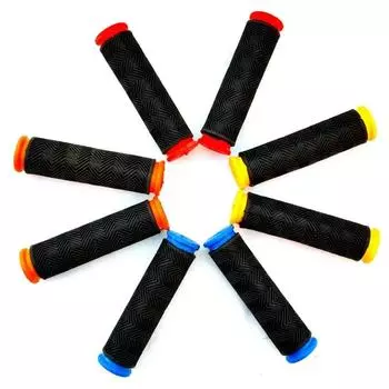 Волнообразный рисунок Противоскользящие амортизирующие ручки для горного велосипеда с фиксированной передачей Универсальные перчатки для руля Аксессуары для велосипеда красный