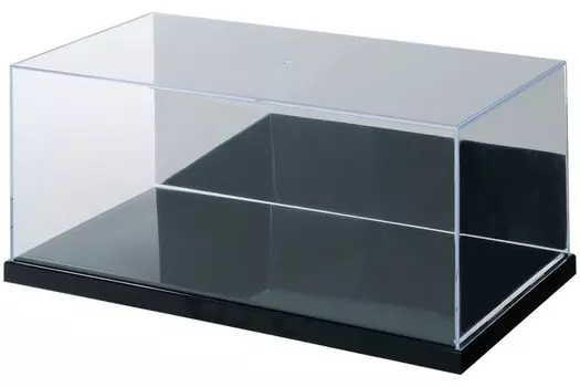 Волновой дисплей Т-кейс Зеркальный тип Пластик Ш280 х Г113 х В150мм TC261 Дисплейный кейс [L] (внутренние размеры) чёрный