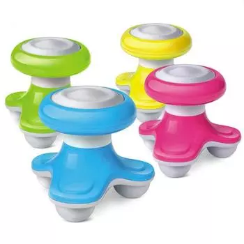 Волновой мини-массажер для шеи, многофункциональный, треугольной формы, электрический USB-массажер для красоты, антицеллюлитный массаж красный