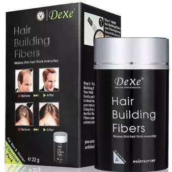 Волокна для наращивания волос, утолщающие волосы для мужчин и женщин, черные, 22 г - грамм 22 G - Grams