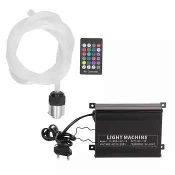 Волоконно-оптические светильники, красочные, с управлением через приложение для телефона, активируемые звуком, потолочные светильники RGBW для дома и автомобиля