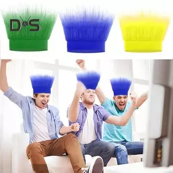 Волосатый костюм повязка на голову пустой верхний дизайн повязка на голову парик декор эластичный мягкий головной убор веер аксессуар для волос жёлтый