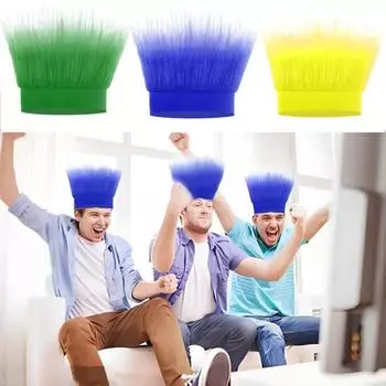 Волосатый костюм повязка на голову пустой верхний дизайн повязка на голову парик декор эластичный мягкий головной убор веер аксессуар для волос оранжевый