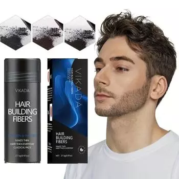 Волосяной порошок эффект перспективы утолщение волос волокно волос густые волосы красота волос порошок замена линии роста волос парик порошок чёрный