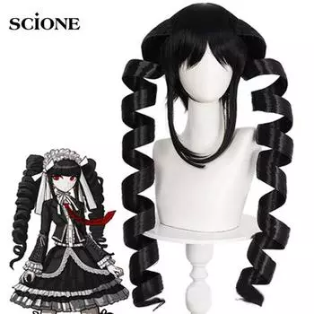 Волосы аниме DanganRonpa yasuhiro taeko, парики для косплея, женский парик, Селестия Люденберг, азартная девушка, Лолита, школа, парики зентай