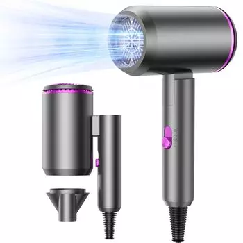 Волосы большой воздух быстрый 3 уровня воздуха отрицательный перегрев легкий 3 домашний фен, объем, сушка, объем, легкий, складной, ионы, защита, хранение,