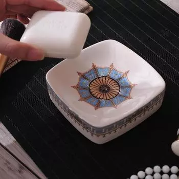 Волосы Европейская креативная керамическая наклейка мыльница сливное отверстие Американская мыльница для ванной комнаты салон красоты мыльница