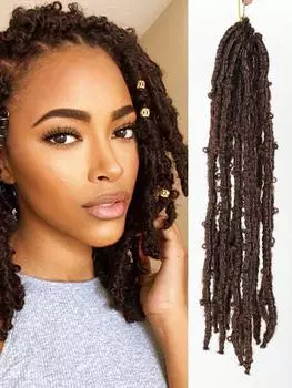 Волосы крючком Butterfly Locs 14 дюймов предварительно заплетенные потертые локоны крючком косички 14inch