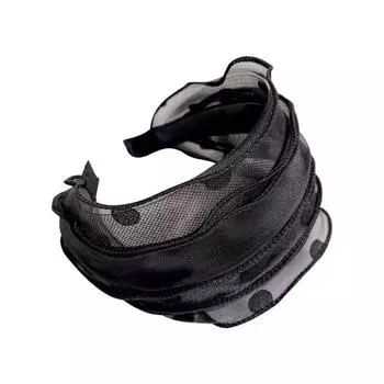 Волосы кружева волна точка мать волос обруч широкий ободок для волос корейский головной убор женский ободок сетчатый ободок для волос розовый