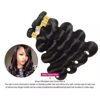 Волосы на теле свободные глубокие 8-28 дюймов женские длинные вьющиеся волнистые волосы для повседневной жизни 10Inch