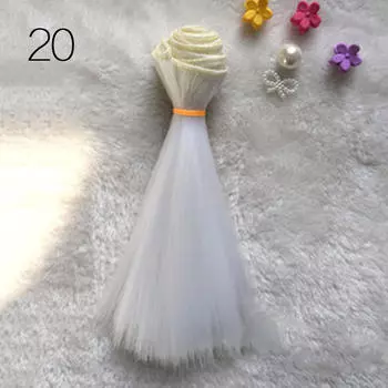 Волосы парик для куклы 15 см в ассортименте белый