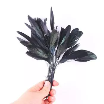 Волосы с перьями своими руками, зеленые, легкие, слезы, черные - аксессуары из ювелирных украшений из перьев 1 чёрный