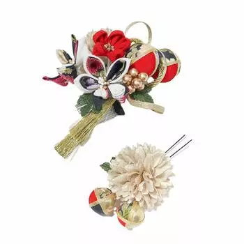 Волосы совершеннолетия бусины японского производства в Watmosphere [Watmosphere] Украшение, Церемония, Кимоно, Лента, Украшения, Гребень, Свадьба, Кимоно, Япония, красный