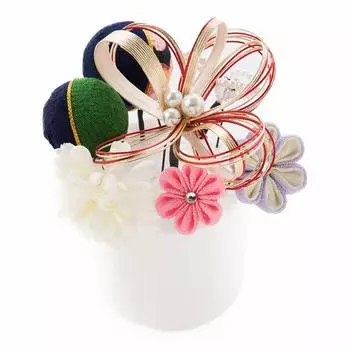 Волосы совершеннолетия Японские Сделано в Watmosphere Волосы После Официальной Выпускной Церемония Входа Украшение для волос 21w101 Украшение, Церемония, Цветок, темно-синий