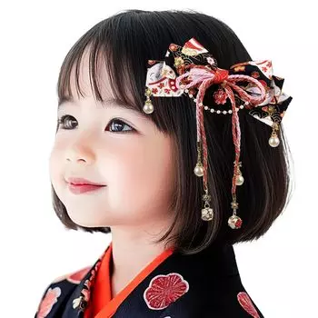 Волосы Выпускной Японский Совершеннолетие Волосы Японский с Цумами Волосы 1 Часть Красный [OTAKUMARKET] Украшение, Лента, Хакама, Церемония, Кимоно, Одежда,