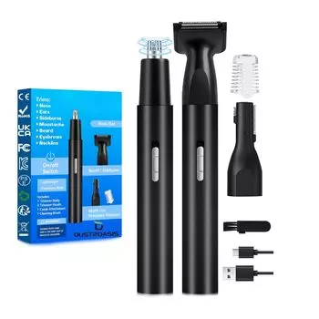 Волосы в носу USB-этикет электрический нос волосы волосы уши брови лицо борода подмышками пушистые нежелательные волосы электрическая бритва для всего низкий уровень шума [2024]