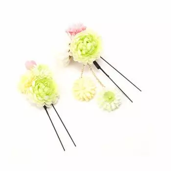 Волосы выпускной прическа торжественный вход прическа украшение, церемония совершеннолетия, церемония, цветок, свадьба, кимоно, лента, аксессуар, зелёный