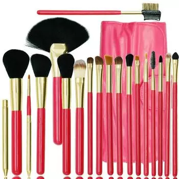 Волосы животных, 18 предметов, кисти для макияжа, набор кистей для теней для век, набор кистей для основы, кисть, шерсть, полный набор, мягкая