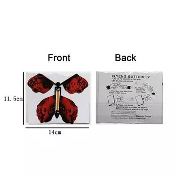 Волшебная бабочка, летающая резинка, заводная игрушка, партийная открытка для забавного подарка Random Color