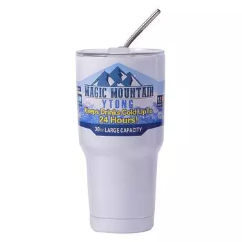 Волшебная чашка-термос из нержавеющей стали с соломой, льдом, кофейным напитком, бутылка с вакуумной изоляцией, автомобильная дорожная уличная горная чашка 900ml