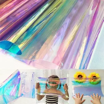 Волшебная цветная пленка DIY Iris ПВХ прозрачная цветная лазерная прозрачная лазерная бумага 20cm*30cm