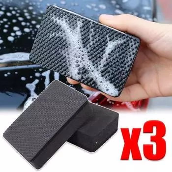 Волшебная глина для мытья автомобиля, губка для протирания воском, полировка, черная губка для чистки автомобильного стекла, инструмент для удаления пятен, волшебная глина, коврик для бара