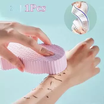 Волшебная губка, детская губка для ванны, средство для удаления омертвевшей кожи, отшелушивающий массажер для очистки розовый