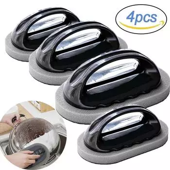 Волшебная губка для удаления ржавчины Щетка для очистки Нож для удаления накипи Средство для чистки кастрюль Сильные щетки для очистки с ручкой 1PC