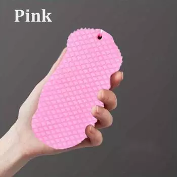 Волшебная губка для ванны, губка для тела, средство для удаления омертвевшей кожи, отшелушивающий массажер, очищающая щетка для душа, отшелушивающее средство - аксессуары для ванной комнаты розовый