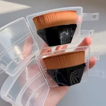 Волшебная кисть для макияжа, румяна, пудра, косметическая кисть, портативная профессиональная кисть для тональной основы, большая косметическая мягкая основа для макияжа S чёрный