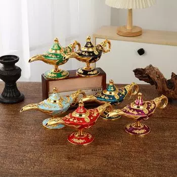Волшебная лампа Аладдина, украшение для отеля, ремесленное украшение, резное металлическое украшение 22*7.8*12cm