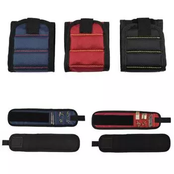 Волшебная лента, магнитный браслет, сумка, винты, гвозди, сверла, держатель, инструмент для ремонта красный