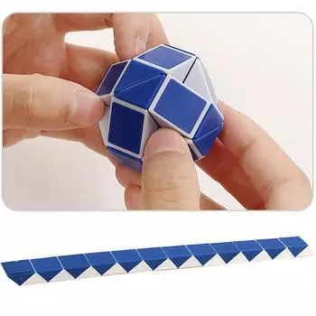 Волшебная линейка, 24 клинья, волшебный кубик змеи, крутые головоломки, детские игрушки (синий) АДМ