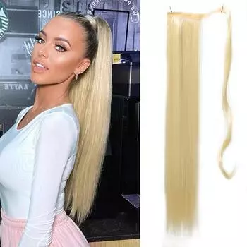 Волшебная палочка, конский хвост, синтетический парик, длинный прямой парик с конским хвостом, женский парик, термостойкий для ежедневных встреч