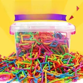 Волшебная палочка Smart Stick - развивающие строительные блоки для мальчиков, игрушки для детского сада, набор для сборки мелких деталей. [90 sticks 10 shapes]